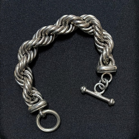 Sterling silver rope bracelet - Picture 2 of 8